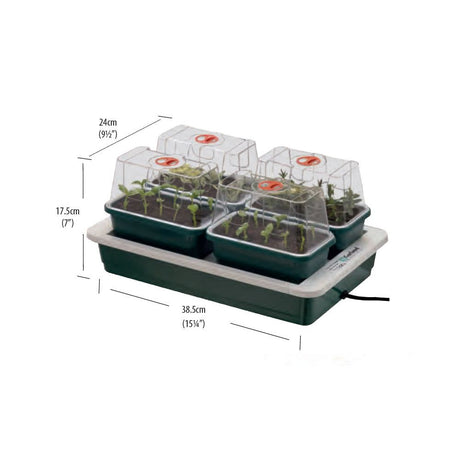 Garland Gewächshaus FAB4 Electric, Hartplastik, beheizt, 38,5x24x17,5 cm - Growshop360