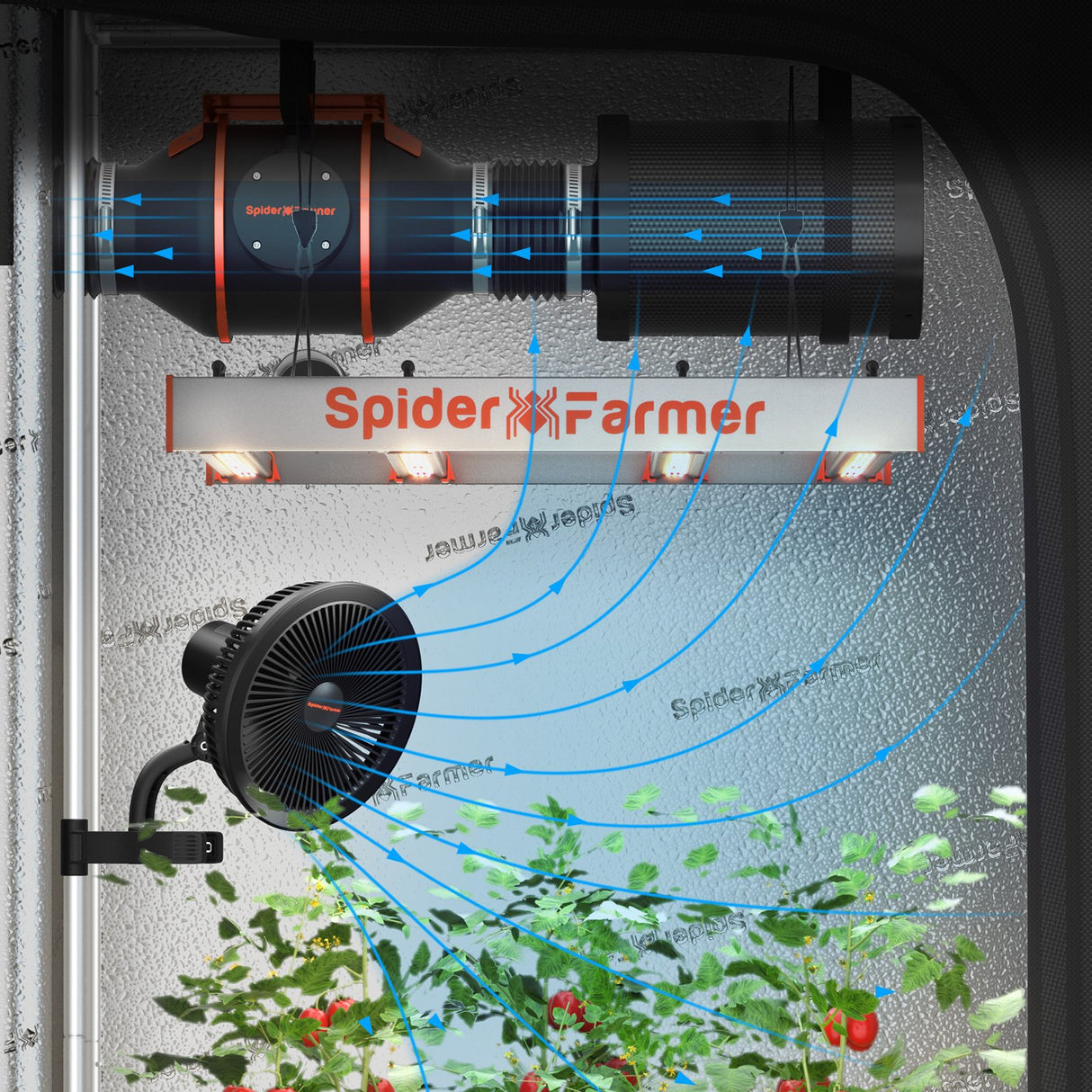 Spider Farmer® SF4000 450W Samsung LM301H EVO LED grow light