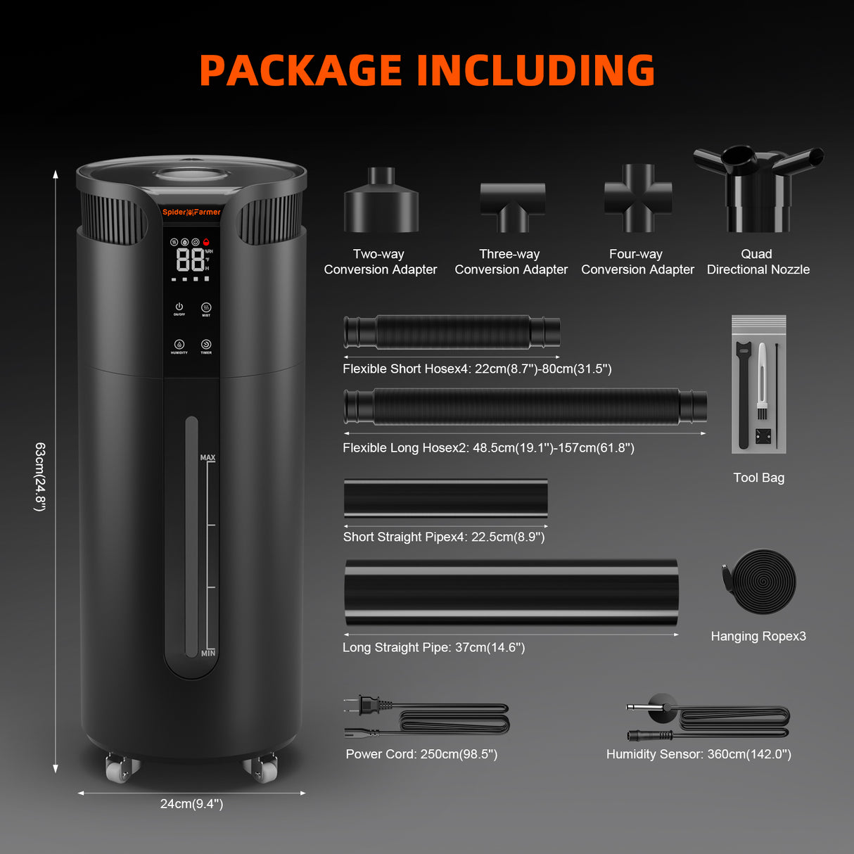 Spider Farmer® 16 L cold mist humidifier for plants