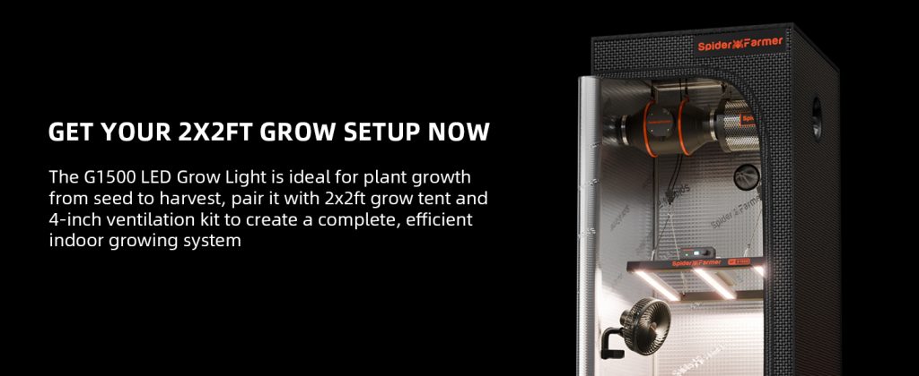 Spider Farmer® G1500 150W LED Grow Light Dimmable Full Spectrum Plant Lamp