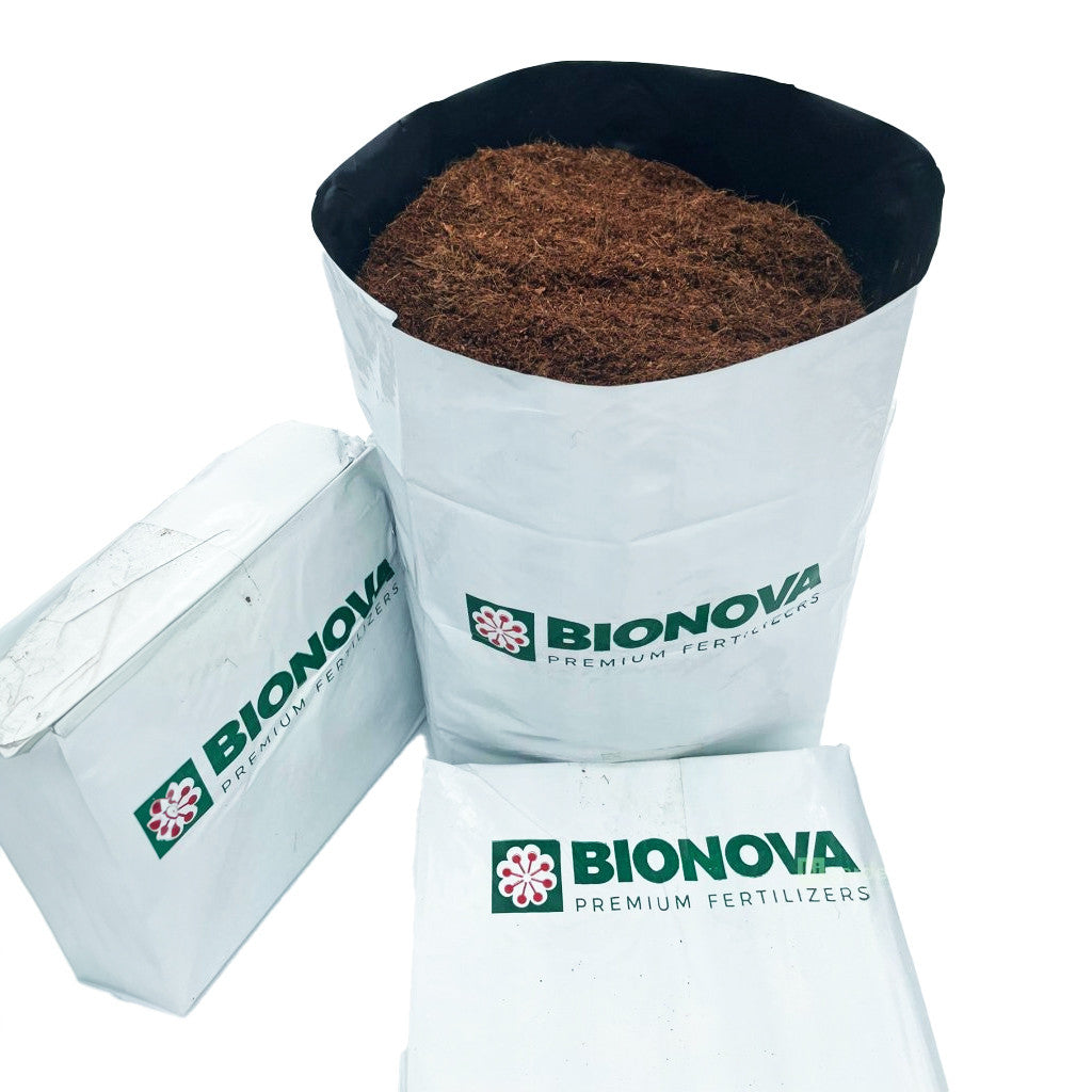 BioNova Offener Topf Kokosbeutel 12 l - gepresste Kokosfaser inklusive Topf - Growshop360