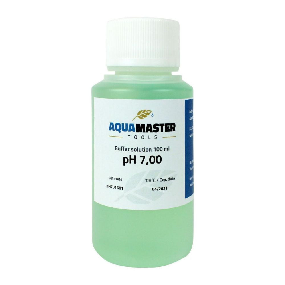 Aqua Master Tools pH 7.00 Puffer 100 ml, BOX 18 Stk. - Growshop360
