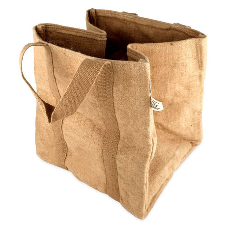 U Gro Jute Quadratischer Verstärkter Blumentopf mit Griffen 30x30x30 cm - 30 l - Growshop360
