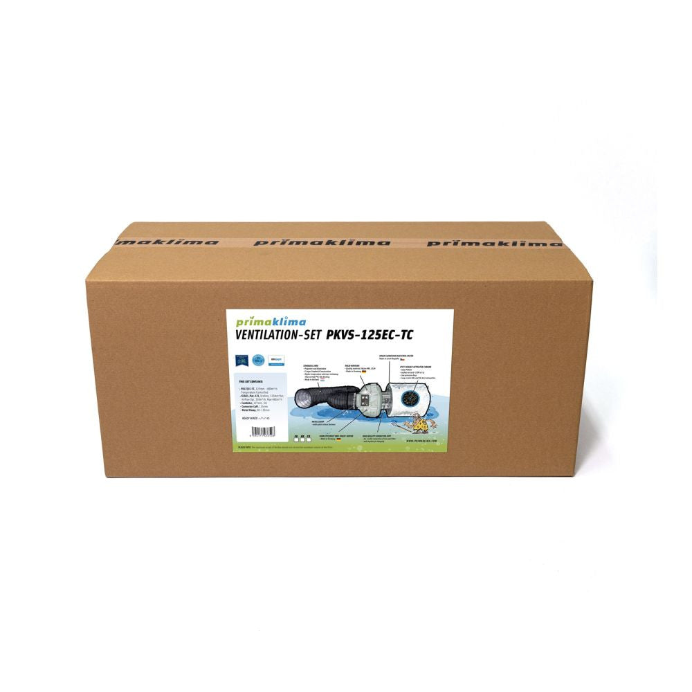 Prima Klima Ventilation PKVS Set PK125EC-TC mit Temperatursteuerung - Growshop360
