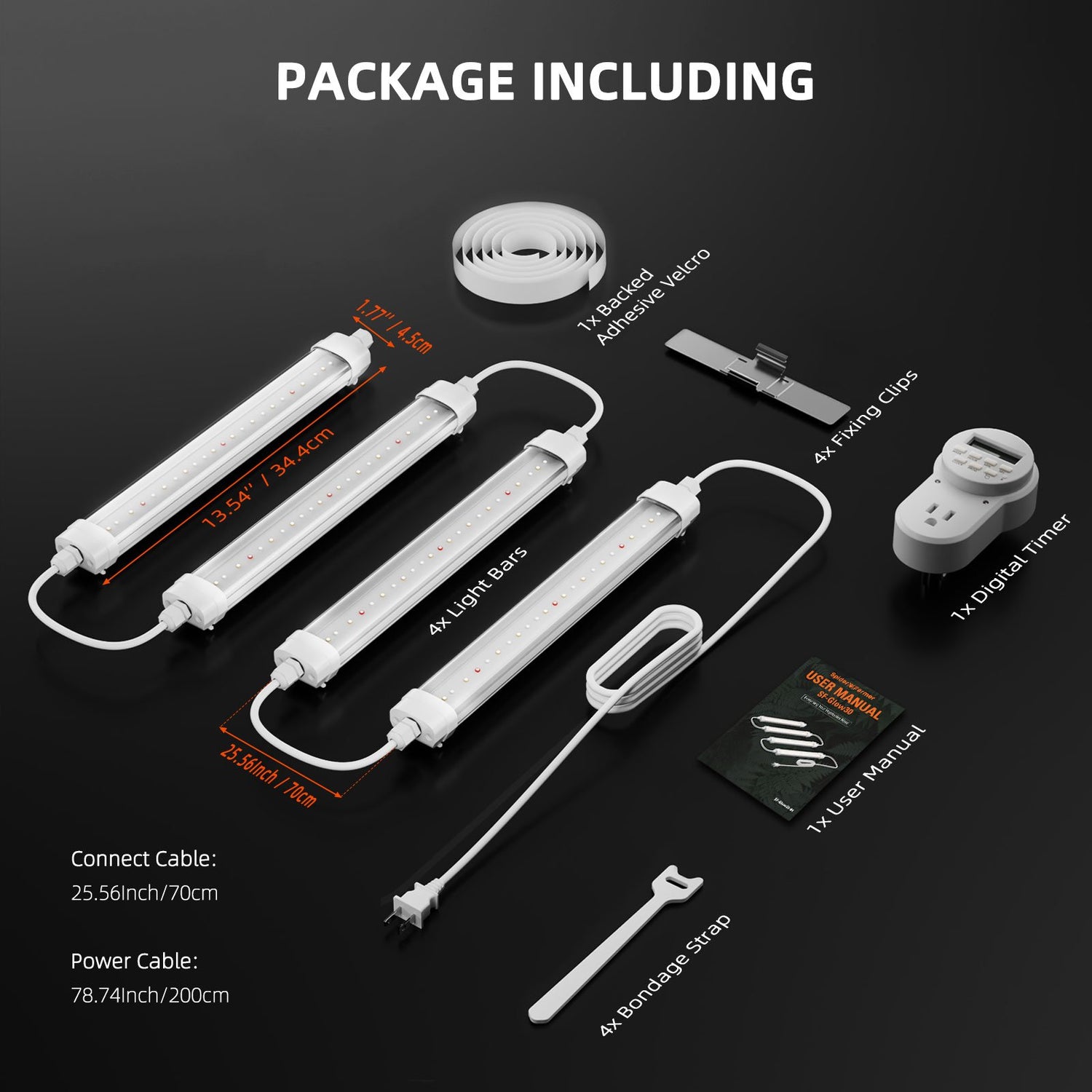 Spider Farmer® Glow30 full spectrum additional LED light bars