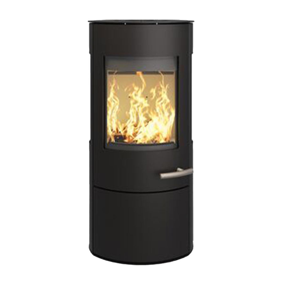 Haas+Sohn Vitus.L Kaminofen 6,5 kW rundes Design drei Sichtscheiben