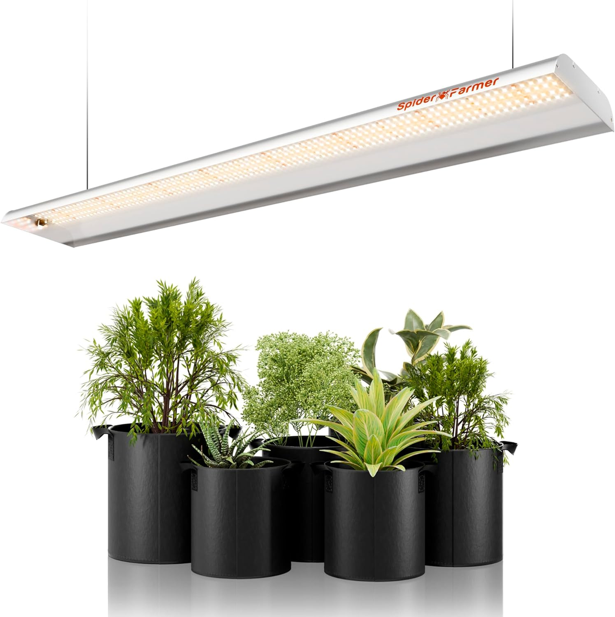 Spider Farmer SF600 74W LED plant lamp for hydroponics and indoor cultivation