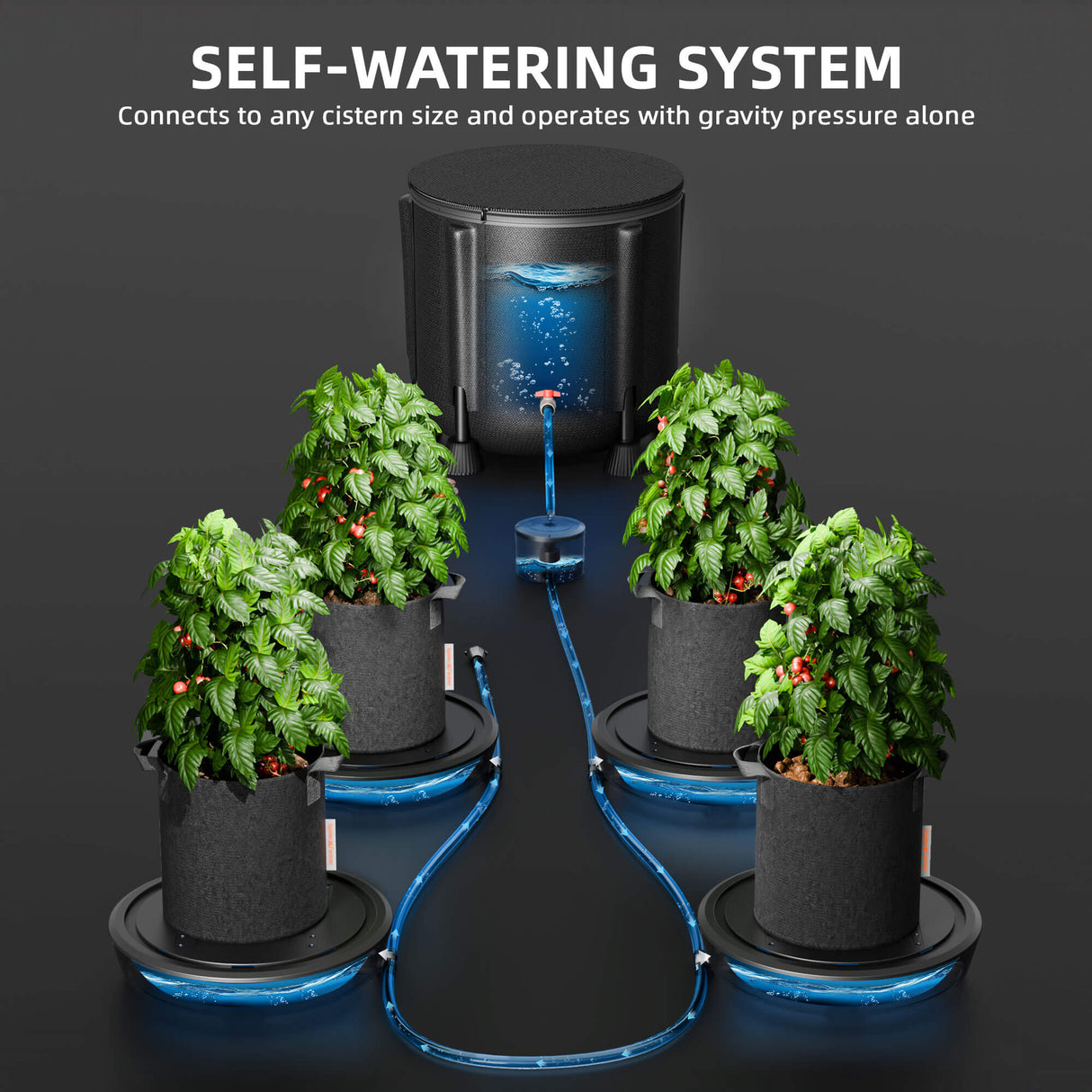 Spider Farmer® 4 Pack Self-Watering System Kits for Grow Tents and Greenhouses