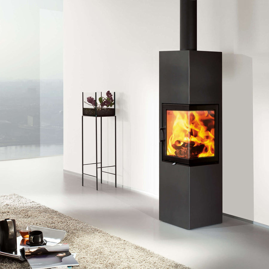 Austroflamm Slim 2.0 Kaminofen raumluftunabhängig Passivhaus 5,4 kW Eck