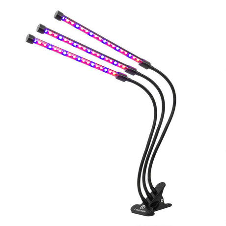 LED-Beleuchtung mit Clip, 3 verstellbare Leisten - Growshop360