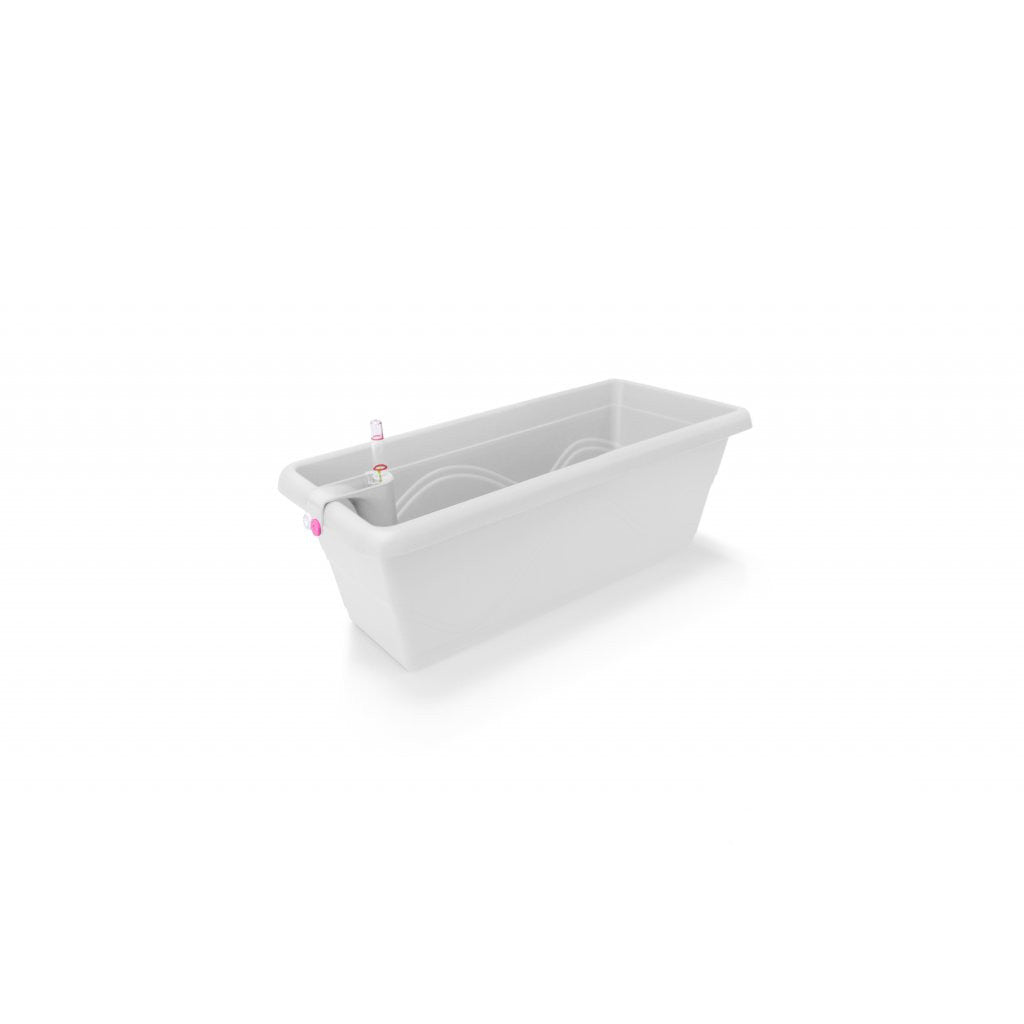 Selbstbewässernder Blumentopf Extra Line SMART, Länge 50cm Weiß - Growshop360