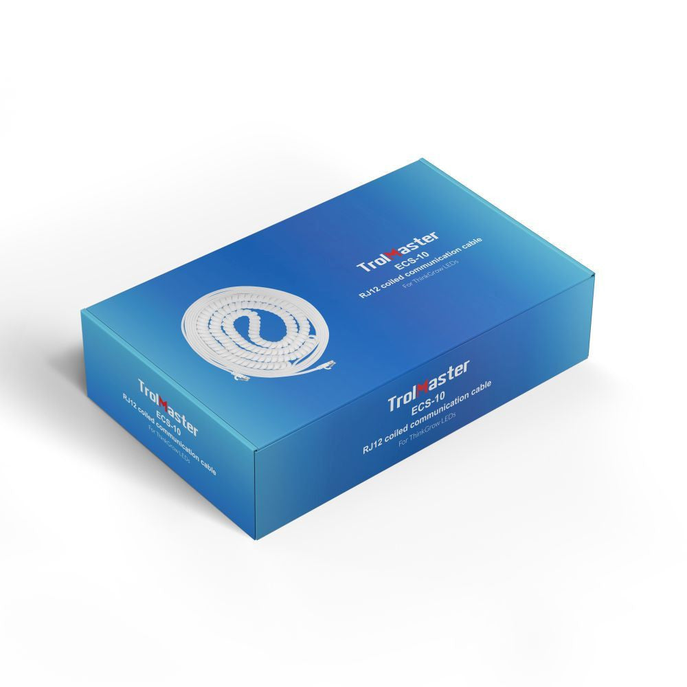Trolmaster RJ12 Spiralkommunikationskabel, 762 cm (ECS-10) - Growshop360