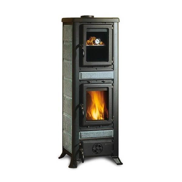 La Nordica Fulvia Forno 6 kW Kaminofen mit Backfach – Majolika & Naturstein