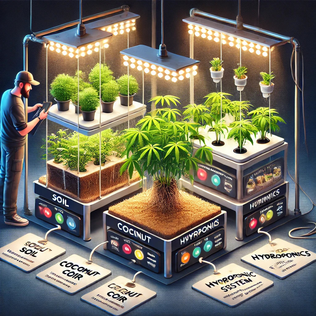 Die besten Substrate für Indoor-Growing: Vor- und Nachteile von Erde, Kokosfasern und Hydroponik-Systemen