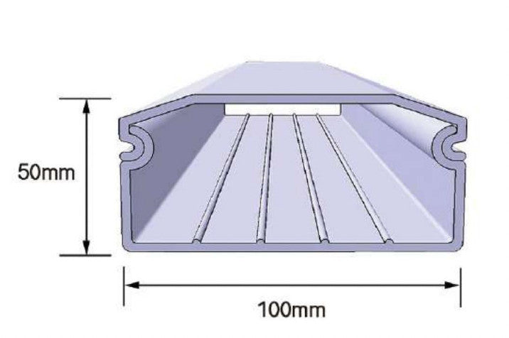 Städtische Hydro NFT Rinne 2500 mm, 1 Lage - Growshop360