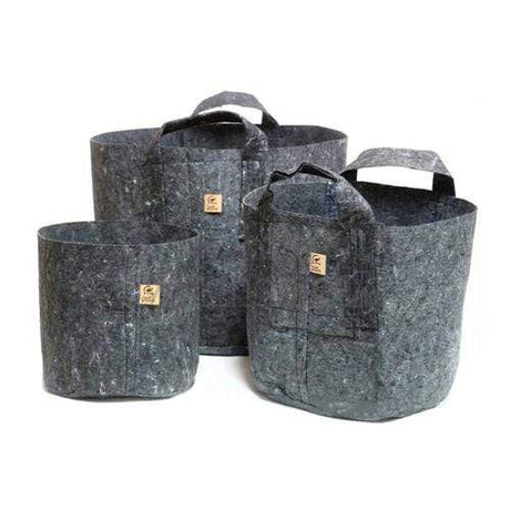 Root Pouch Grauer Textil-Blumentopf 29x36 cm - 22 l - Growshop360