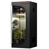 Spider Farmer® 70x70x160cm Complete Grow Tent Set with SF1000 301H EVO Full Spectrum LED Grow Light and 4” Ventilation System