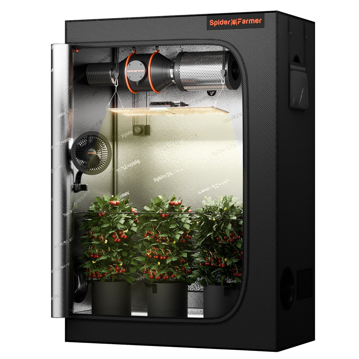 Spider Farmer® 120x60x180 cm Complete Grow Tent Kit with SF2000 301H EVO Full Spectrum LED Plant Lamp