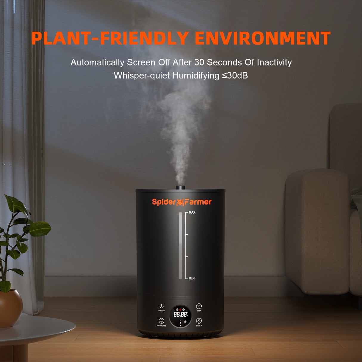 Spider Farmer 6L Cold Mist Humidifier for Plants