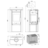 Haas+Sohn Prunus 6,4 kW Serpentino – Naturstein, Holzfach, ECODESIGN 2022 3