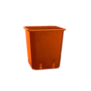 Plastik-Blumentopf, viereckig terrakotta 9x9x10 cm - 0,5 l, PACKUNG 100 Stk. - Growshop360