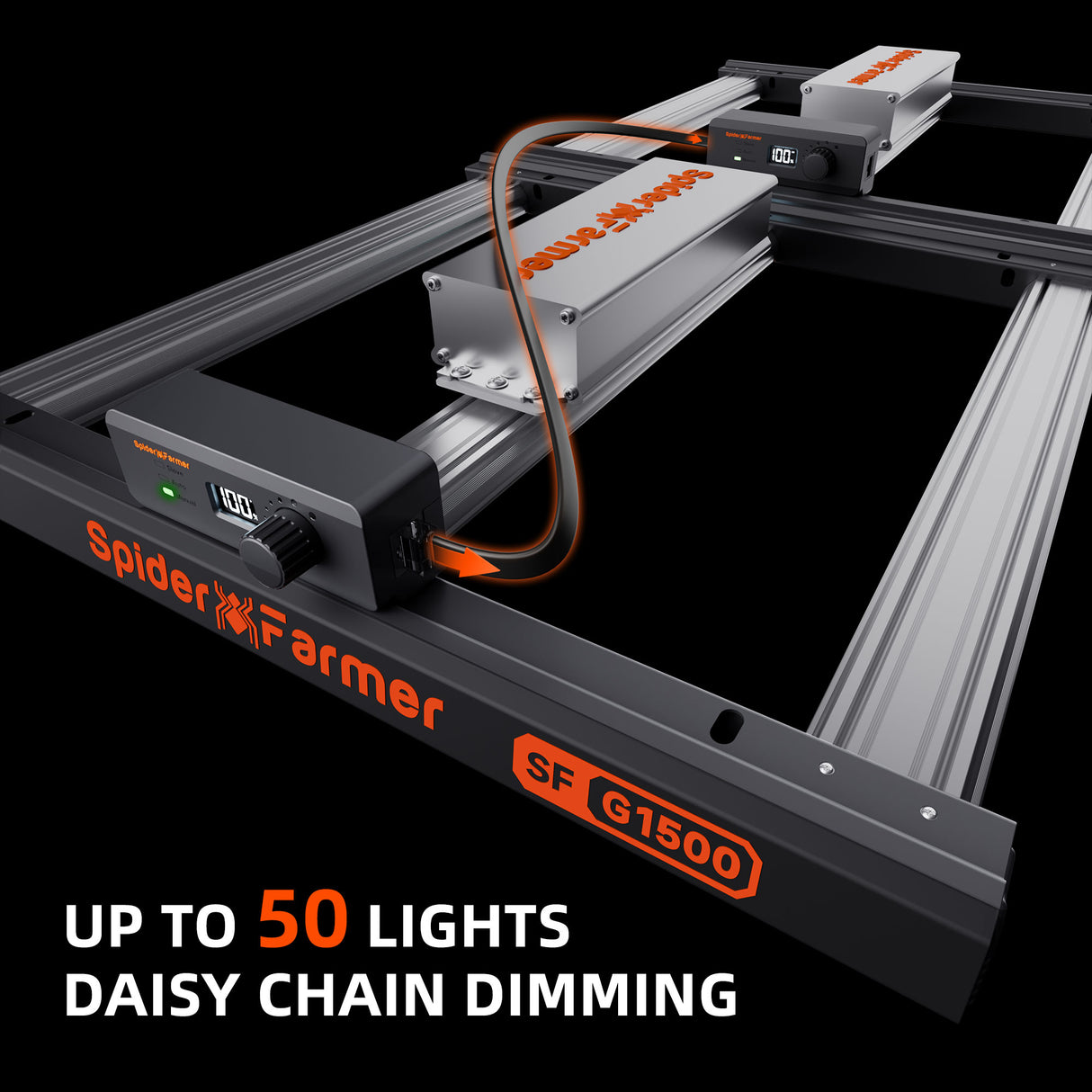 Spider Farmer® G1500 150W LED Grow Light Dimmable Full Spectrum Plant Lamp
