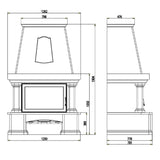 Haas+Sohn Genf III Kaminbausatz 8 kW Energieeffizienzklasse A Quarzit 2
