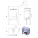 Haas+Sohn Prunus II Kaminofen 7,4 kW Energieeffizienzklasse A mit Holzfach 2