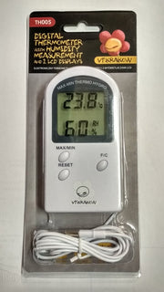 VF TH005 Digitales Thermometer und Hygrometer mit Sonde - Growshop360