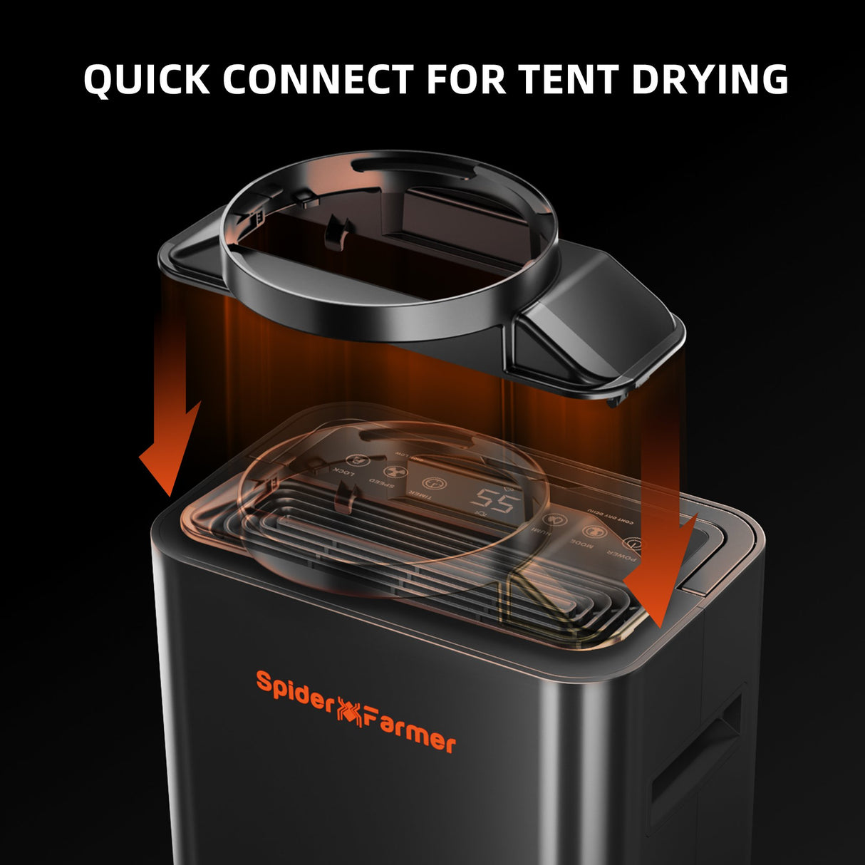 Spider Farmer 32-Pint Dehumidifier (2025) – Smart Control with RJ12 &amp; Drain Hose – for Grow Tent &amp; Grow Room