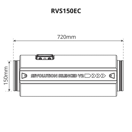Luftsystem Revolution Silenced V2 EC Vector 150 mm, 764 m3/Std - Growshop360