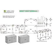 Budbox Silver PRO XXL+ HL 150x300x220 cm - Growshop360