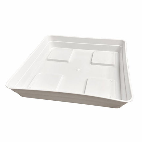 Topfschale 27x27 cm für 11 l und 20 l Töpfe in Weiß - Growshop360