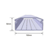 Urban Hydro NFT Rinne 100x50 mm - mit Loch, 1-lagig, innen weiß, 290 cm - Growshop360