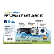 Prima Klima Ventilation PKVS Set PK100EC-TC mit Temperatursteuerung - Growshop360