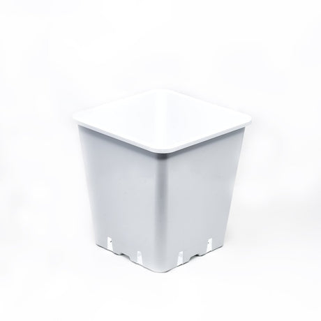 Blumentopf aus Plastik, viereckig weiß 25x25x26 cm - 11 l, PACKUNG 100 Stk. - Growshop360