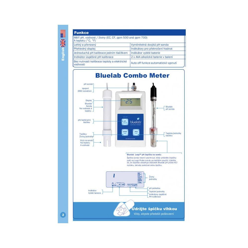 Bluelab Combo Meter pH/EC/Temp - Growshop360