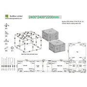 BudBox Silver PRO Titan+ HL 240x240x220 cm - Growshop360