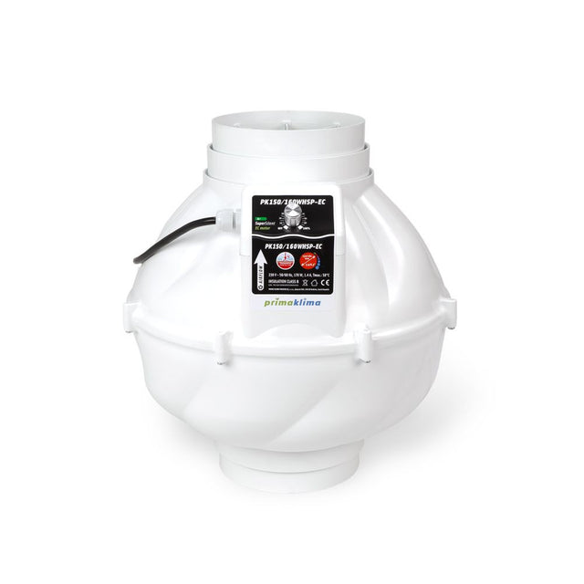 Prima Klima Rohrventilator Whisperblower EC Dimmbar 150-160 mm 950 m3/Std, EC Motor - Growshop360