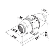 Dalap AP Quiet 100 mm, 170/240 m3/Std - Growshop360