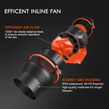 Spider Farmer 6-Zoll Inline-Lüfter mit Luft-Kohlefilter und Lüftungs-Ducting-Kombination sowie Geschwindigkeitsregler