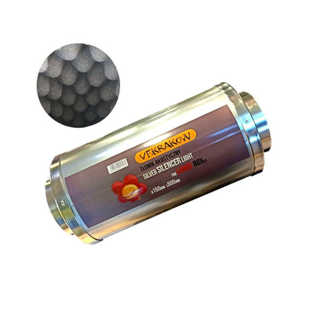 VF Silver Schalldämpfer 50 cm / Durchmesser 23 cm / Flansch 150 mm - Growshop360