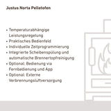 Justus Norta Pelletofen Stahl Schwarz / Speckstein 6