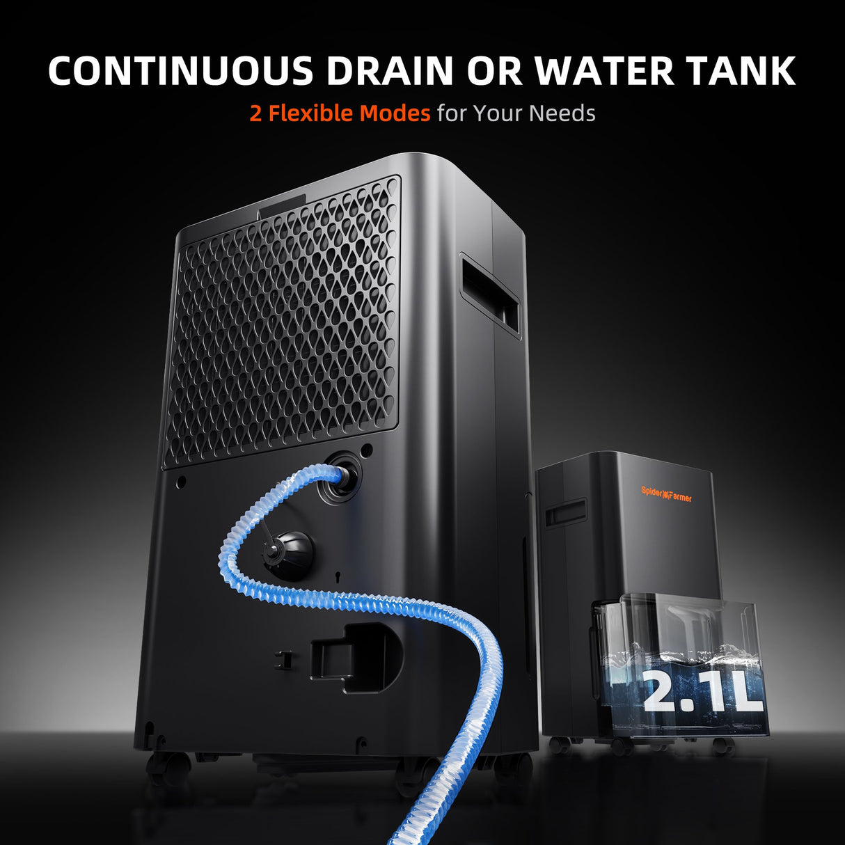 Spider Farmer 32-Pint Dehumidifier (2025) – Smart Control with RJ12 &amp; Drain Hose – for Grow Tent &amp; Grow Room