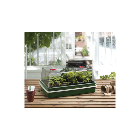 Garland Gewächshaus XL High Dome Elektrisch, Hartplastik, beheizt, 59x41x26,5 cm - Growshop360