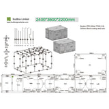 BudBox Silver PRO Titan II-HL 360x240x220 cm - Growshop360