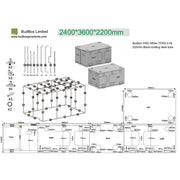 BudBox Silver PRO Titan II-HL 360x240x220 cm - Growshop360