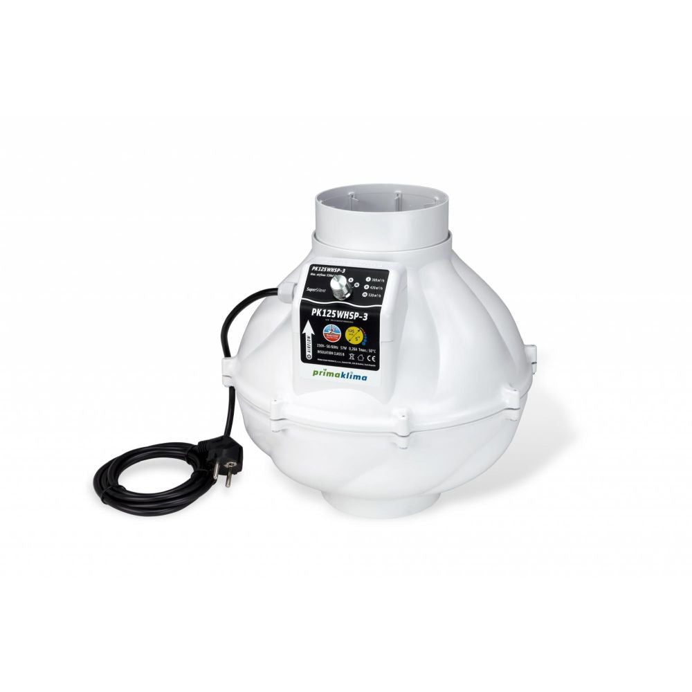 Prima Klima Rohrventilator Whisperblower 125 mm - 530 m3/Std, 3-Gang - Growshop360