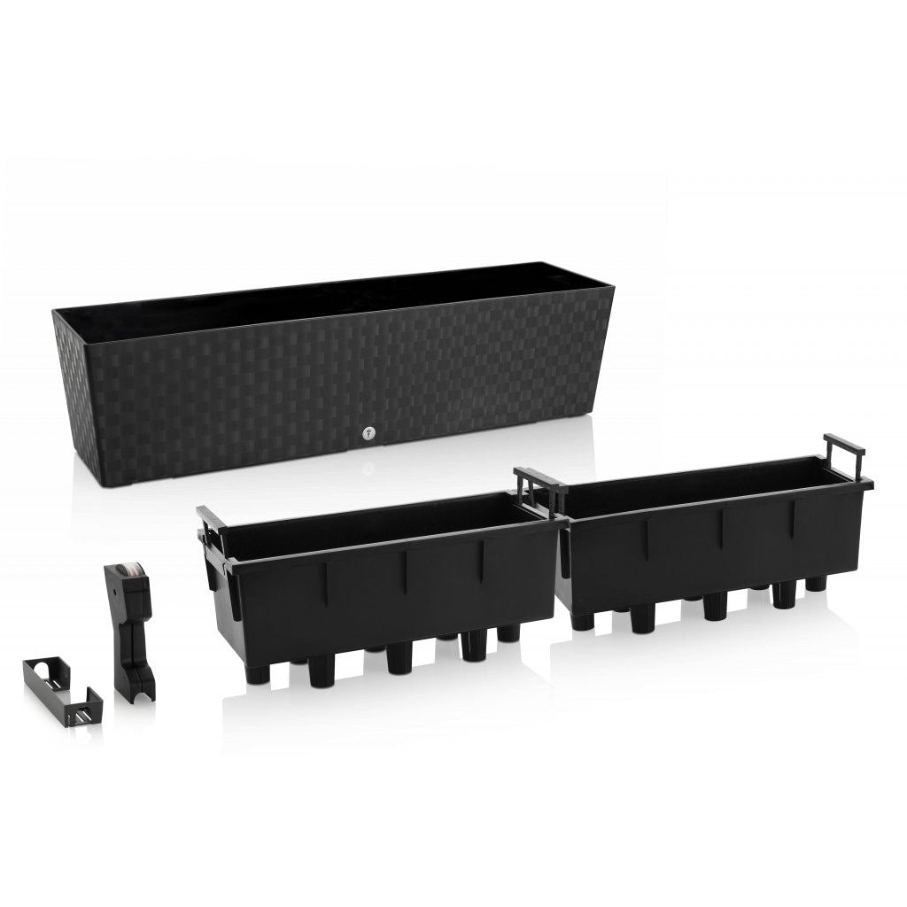 Selbstbewässernder Pflanzkübel Supreme, Länge 75cm Anthrazit - Growshop360