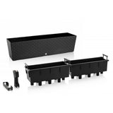 Selbstbewässernder Pflanzkübel Supreme, Länge 75cm Anthrazit - Growshop360
